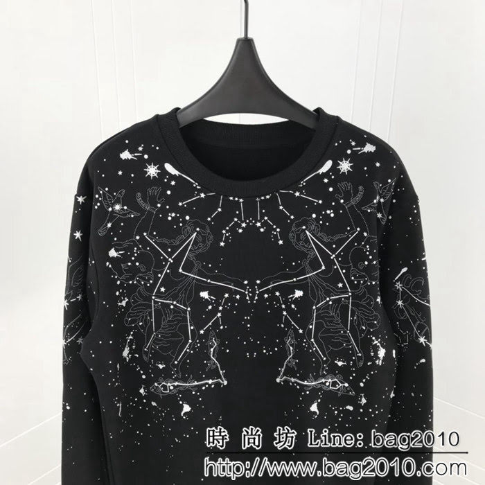 Christian Louboutin18ss秋冬新款 爆款CL 星座印花燙鑽套頭衛衣 情侶款 ydi1135
